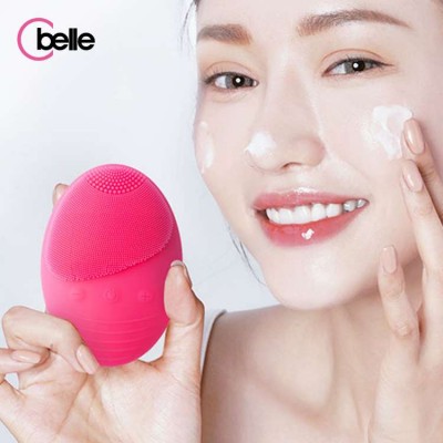 Private Label Sonic Electronic Vibration Soft Silicone Face Wash Exfoliating Scrub Cleaning Brush